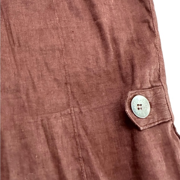 Marciano Brown Linen Capri Pants Size 4 - Picture 7 of 17